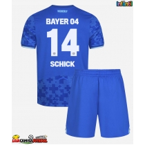 Camisa de Futebol Bayer Leverkusen Patrik Schick #14 Equipamento Alternativo Infantil 2025-26 Manga Curta (+ Calças curtas)